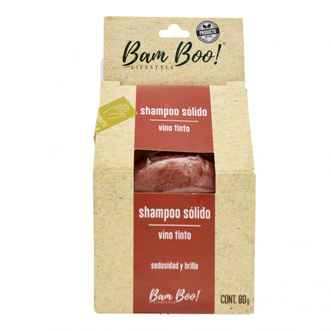 SHAMPOO SÓLIDO VINO TINTO 80 G