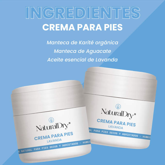Crema natural para pies resecos - vegana con aguacate