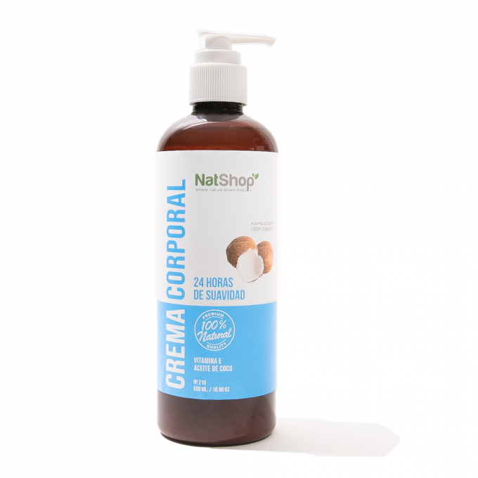 Crema corporal de coco orgánico 500ml