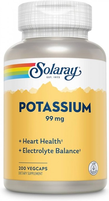 Solaray Potassium+ (99mg) Suplemento alimenticio Potasio